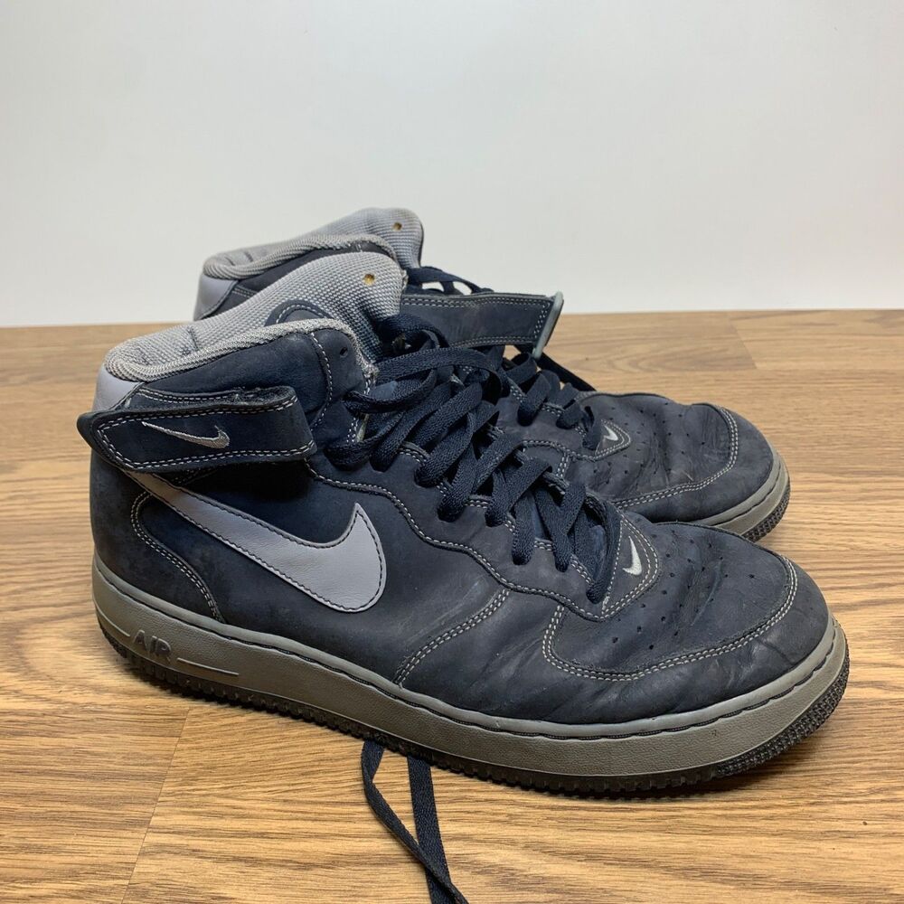 Nike Air Force 1 Mid Denim Blue Suede 306352-401 Rare VINTAGE 2005 Men’s size 12